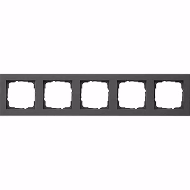 Cornice di copertura Gira, 5 posti, E2, nero opaco, 1 pz.