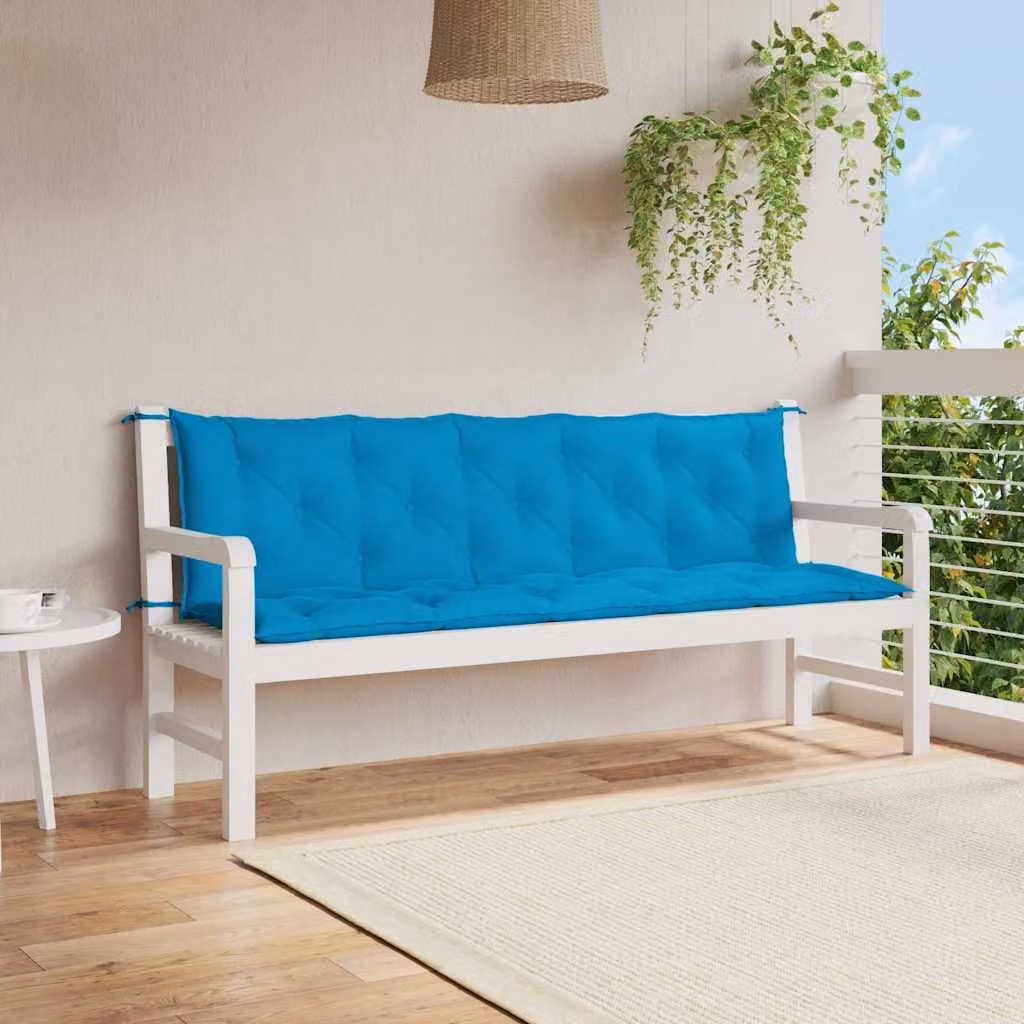 Cuscino per panca vidaXL azzurro in tessuto Oxford impermeabile e traspirante L/P/H: 180 x 50 x 7 cm