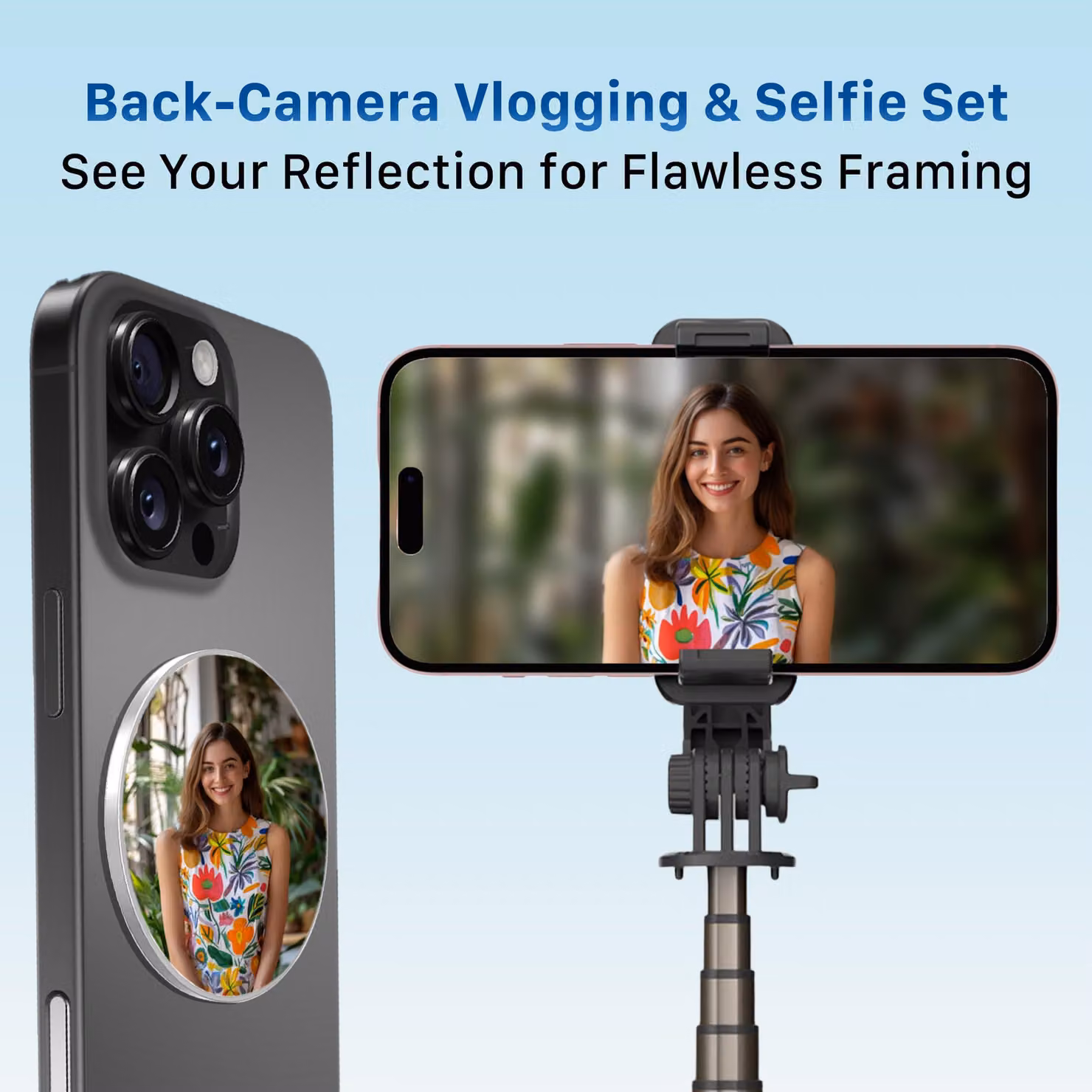 Specchio per selfie magnetico, grandangolare, per iPhone, confezione singola, per la fotocamera