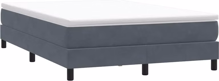Maison Exclusive - Giroletto Molle senza Materasso Grigio Scuro 160x210 cm Velluto