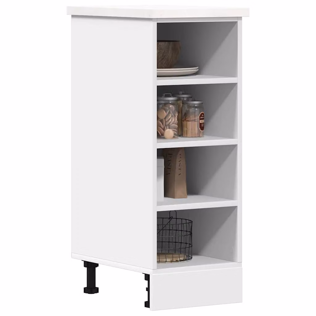 Armadio inferiore da cucina vidaXL Riga bianco con ante a battente e ripiani interni L/P/H: 30 x 44,5 x 81,5 cm