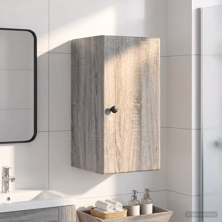 Armadio da bagno a muro vidaXL BREDA moderno grigio L: 30 cm, P: 31 cm, H: 59 cm