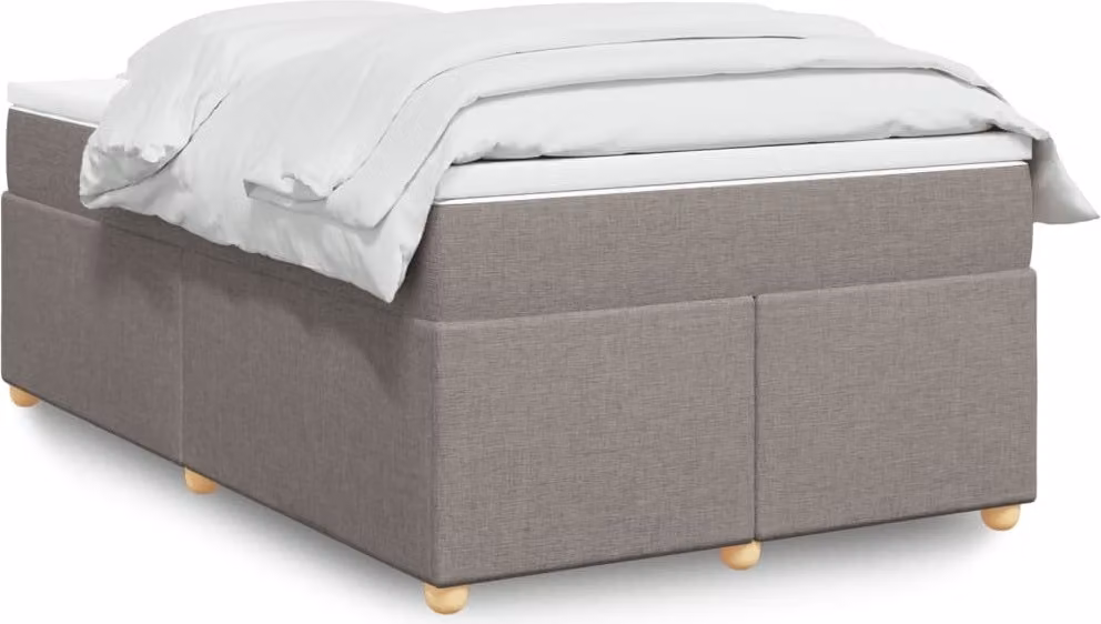 Maison Exclusive - Giroletto a Molle con Materasso Tortora 120x200 cm in Tessuto
