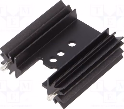 1 radiatore: nero, stampato, lunghezza: 38,1 mm, modello PR32/38,1/SE, compatibile con TO202, TO218, TOP3