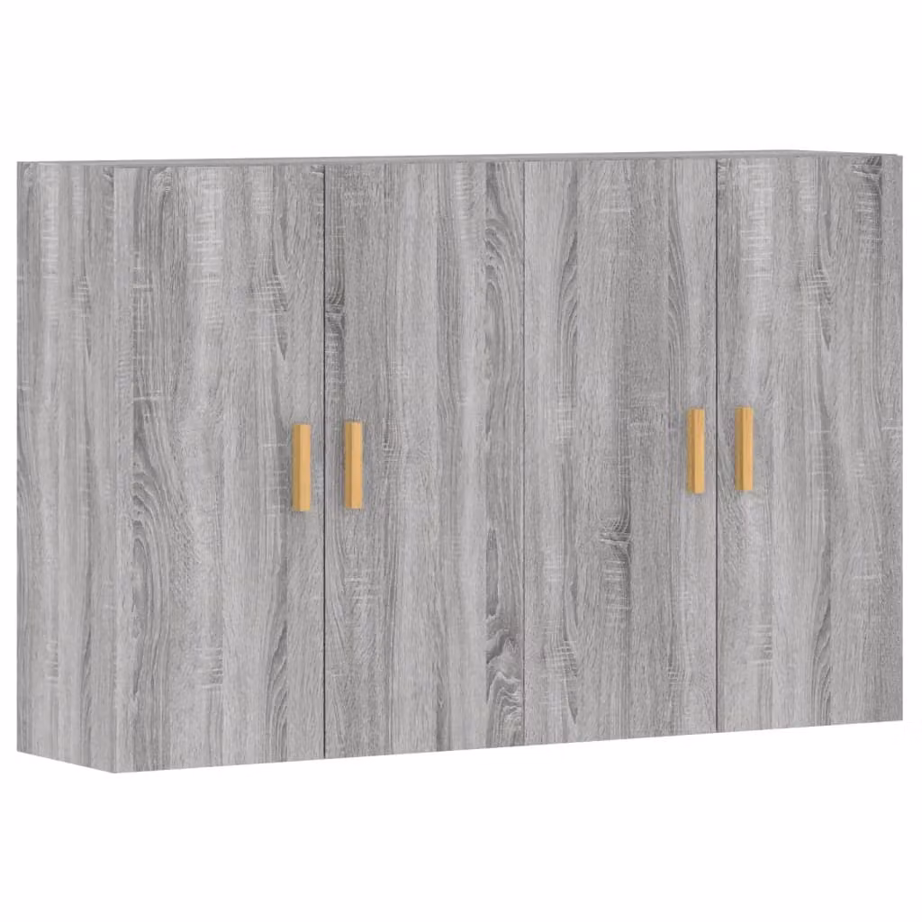 Armadietti a Parete 2 pz Grigio Sonoma in Legno Multistrato