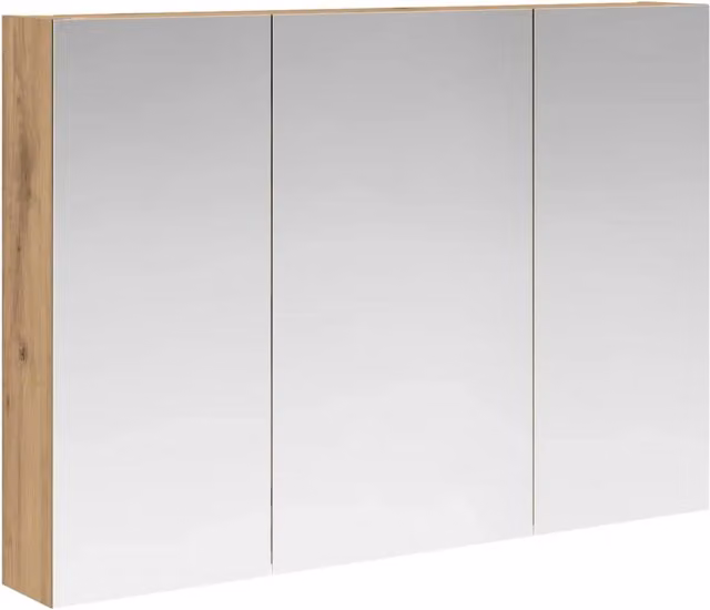 Mobiletto per specchio da Bagno | Armadio da bagno con porta Rovere Artigianale
