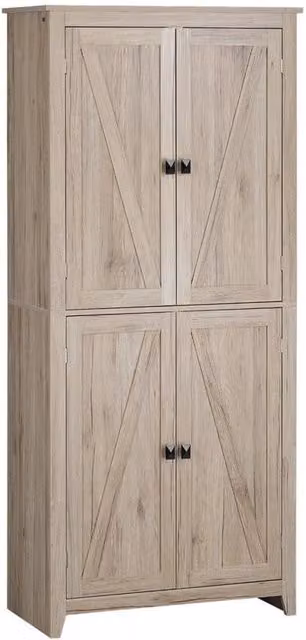 MOBILE CUCINA A 4 ANTE CON MENSOLE REGOLABILI IN LEGNO 80X40X182CM