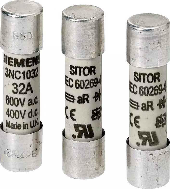 Inserto fusibile cilindrico SIEMENS 3NC14105 10 A Sitor 14x51 mm 690 V CA 700 V CC AR