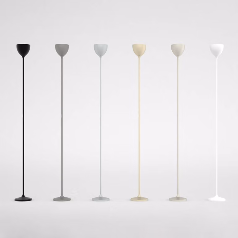 Rotaliana Lampada da terra Drink, dimmerabile, Crema / Ambra, Soggiorno / Sala da pranzo, Alluminio, Design, Lampada da terra