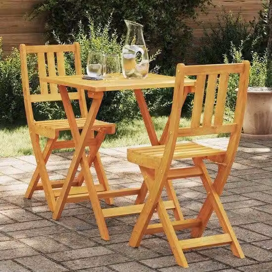 Set da 3 pezzi in legno di acacia marrone