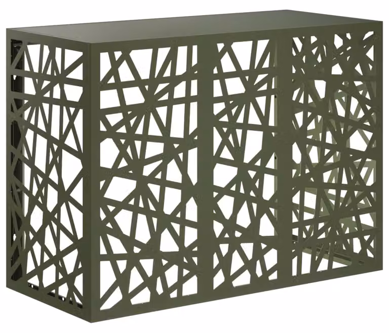 Coperchio per aria condizionata verde oliva 110 x 50 x 80 cm acciaio