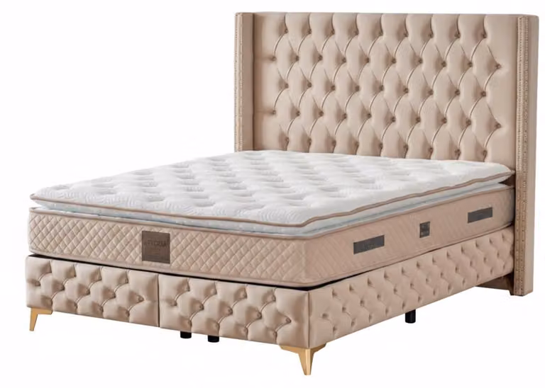 Letto imbottito di design di alta qualità. Letto esclusivo, matrimoniale