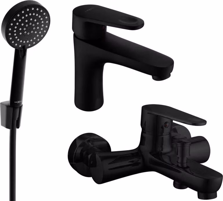 Mexen Kama R75 set da bagno, nero - 72503R75-70