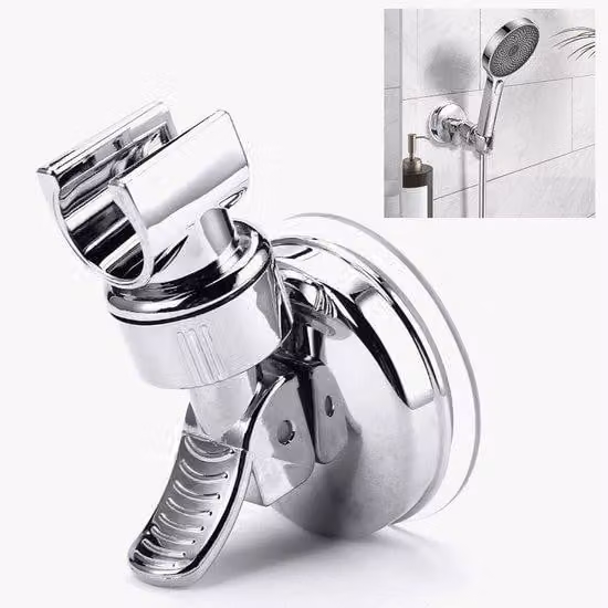 Supporto per doccia - Supporto per soffione - Doccia su misura - Regolabile a 360 gradi - 10,5 cm - Argento