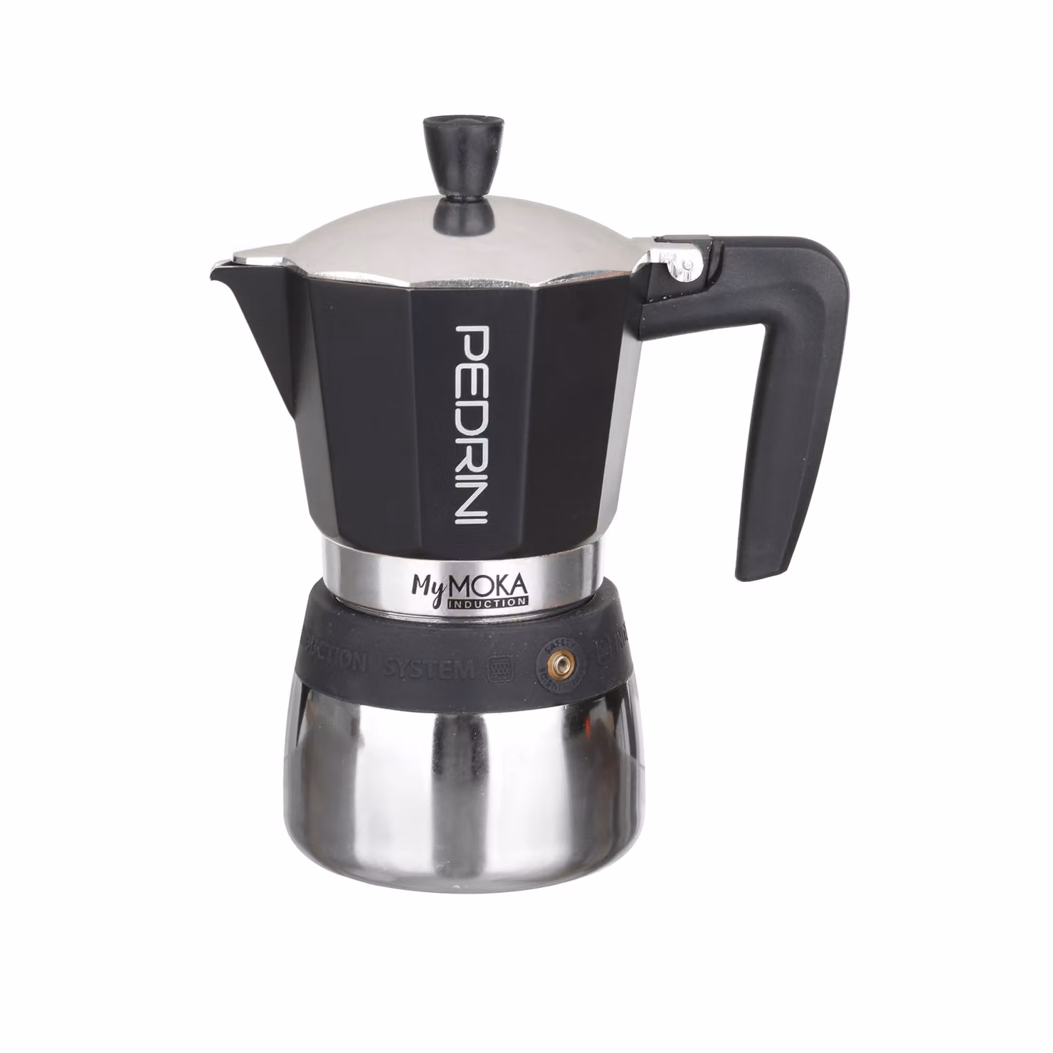 Caffettiera My Moka Pedrini per induzione, 6 tazze, Nero – 2