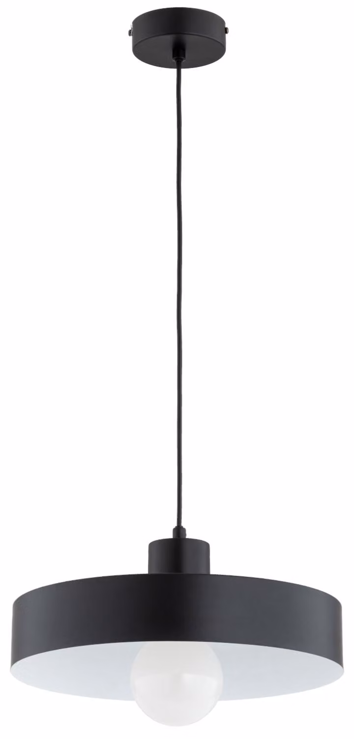 Lampada a sospensione con paralume a forma di stampo NEVERA, nera, 1xE27x15W, metallo, dimensioni: 70x34x34 cm, IP20, Alfa