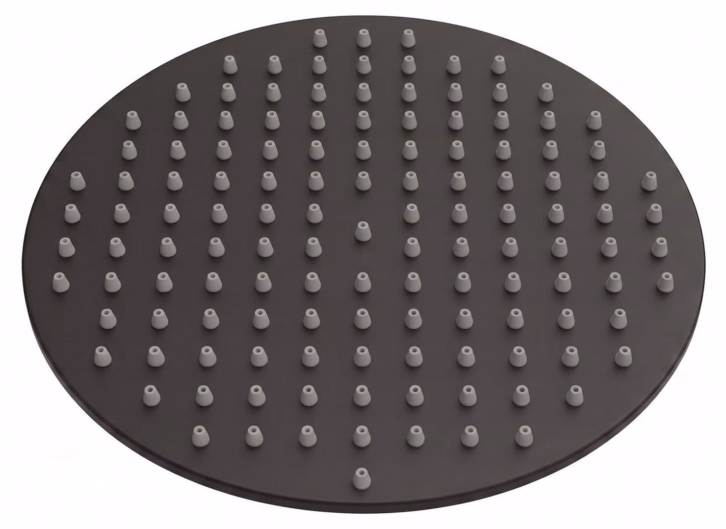 Badplaats Soffione Doccia Tondo 20 x 20 cm - Nero Opaco - Soffione in Ottone