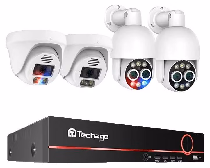 Sistema di telecamere, risoluzione 8 MP, visione notturna, NVR 8CH 4 telecamere, Nessuna, spina UE