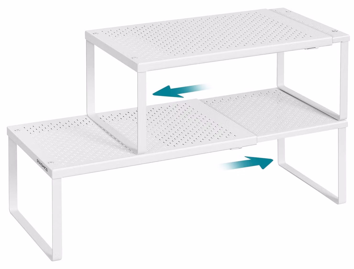 Set di 2 organizer per la cucina - Estensibili e impilabili - Modello KCS402W01