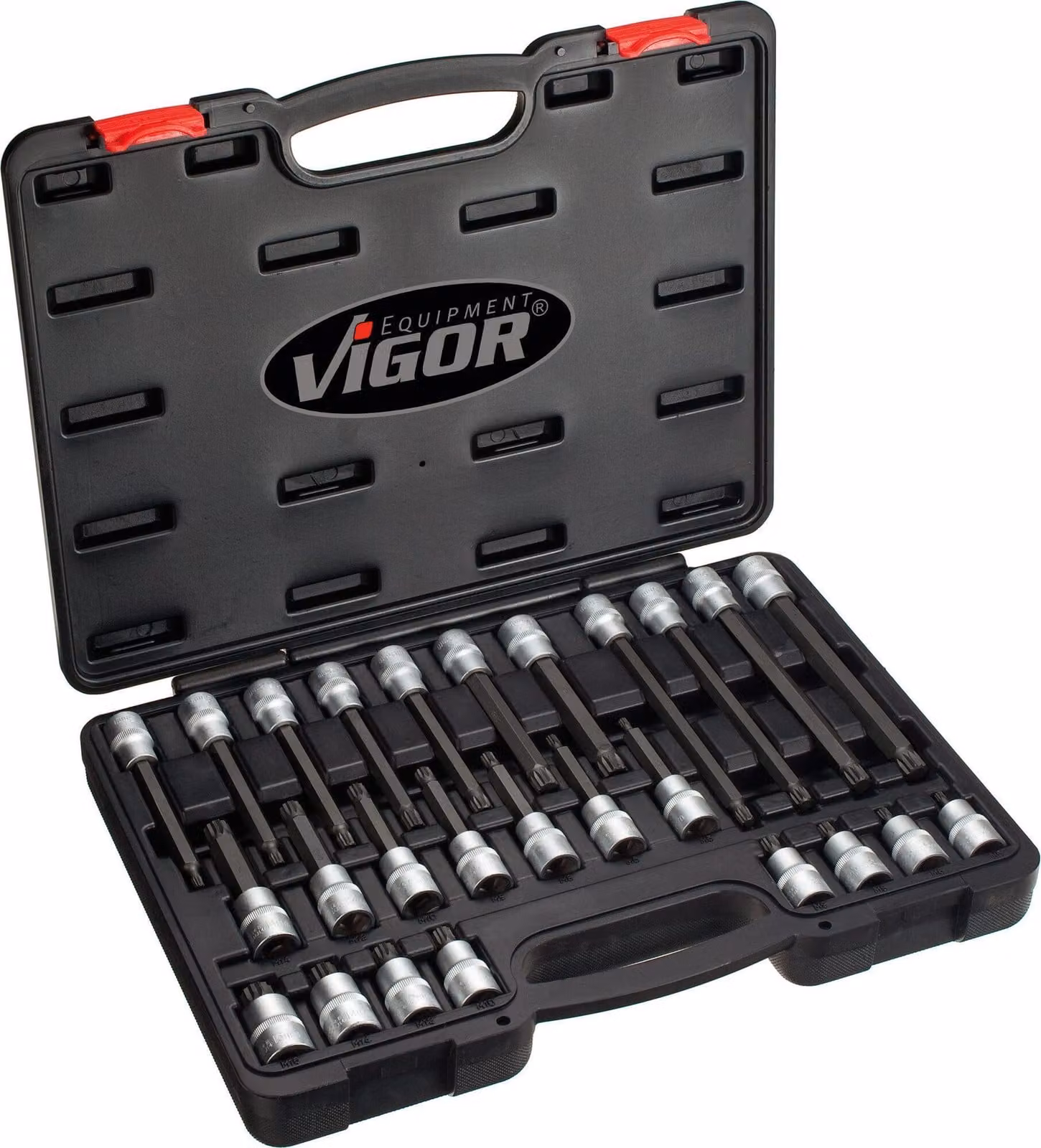 Set di chiavi a bussola VIGOR 1/2" in valigetta di plastica