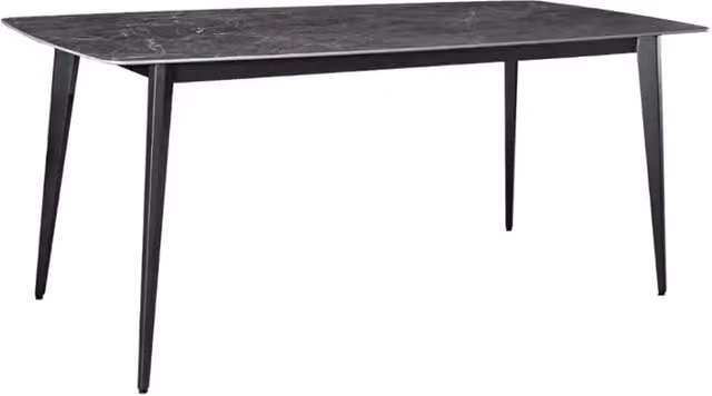 Table HEXA – Rettangolare 160 cm – Piano in ceramica effetto marmo antracite – Gambe in metallo – Stile moderno