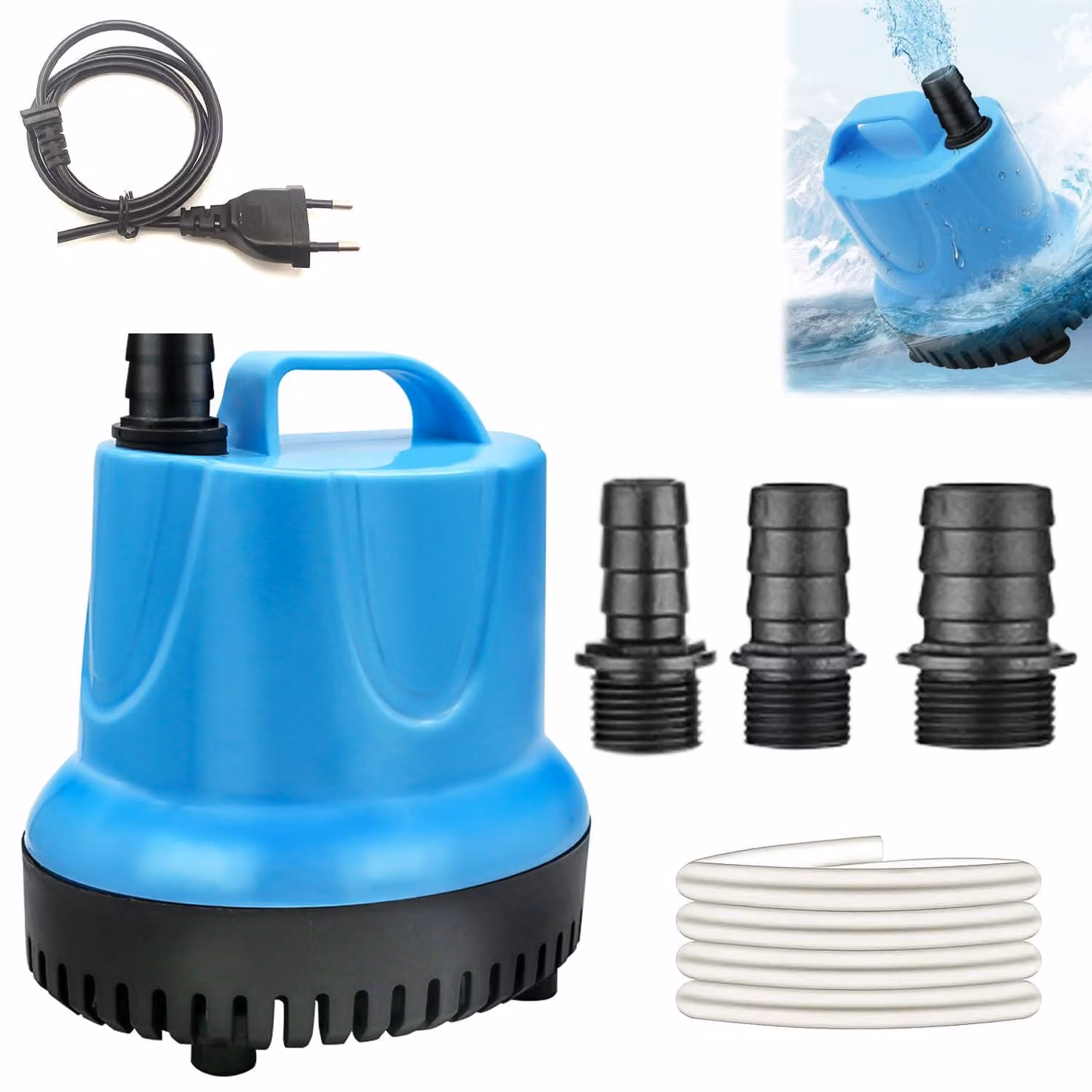 Pompa sommergibile Ultra Stil, 20W, portata 1500 l/h, con ugelli e tubo flessibile