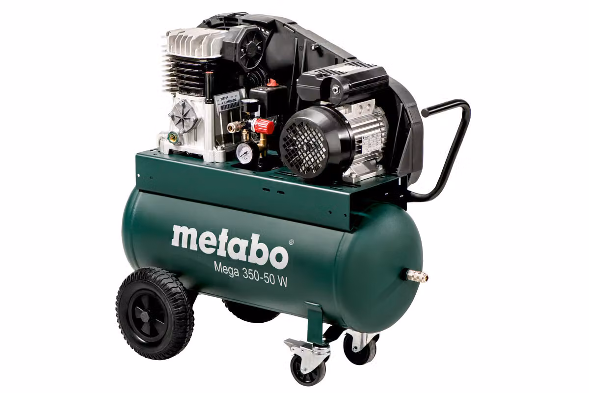 Metabo Mega 350-50 D -Compressore 4 hp 200 litri a corrente trifase con trasmissione a cinghia