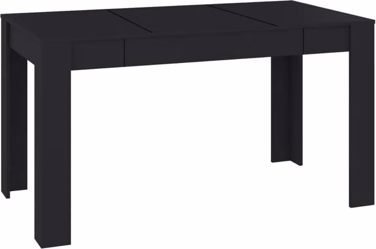 Tavolo da Pranzo Nero 140x74,5x76 cm in Legno Multistrato