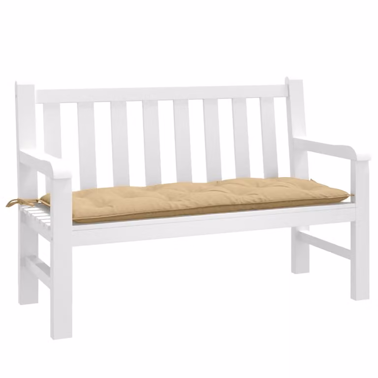 vidaXL Cuscino per Panca da Giardino Beige Mélange L: 120 cm, P: 50 cm, H: 7 cm