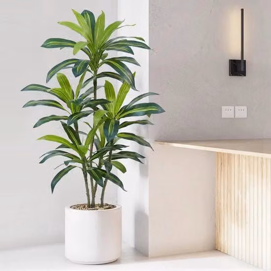 Dracaena Kunstboom 120cm con Vaso Nero