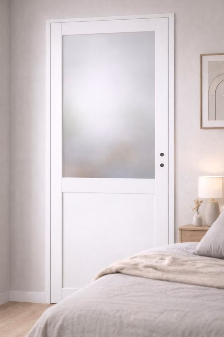 Bloc Porta Athena Bianco H204 x L73 cm, Cerniera a sinistra, GD MENUISERIES