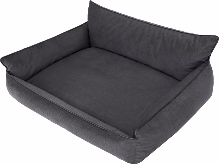 Lettino per cani "Joker" - 130x105cm - comodo cuscino per cani con schienale rialzato e rivestimento sfoderabile | Tessuto fantasia | PillowPrim