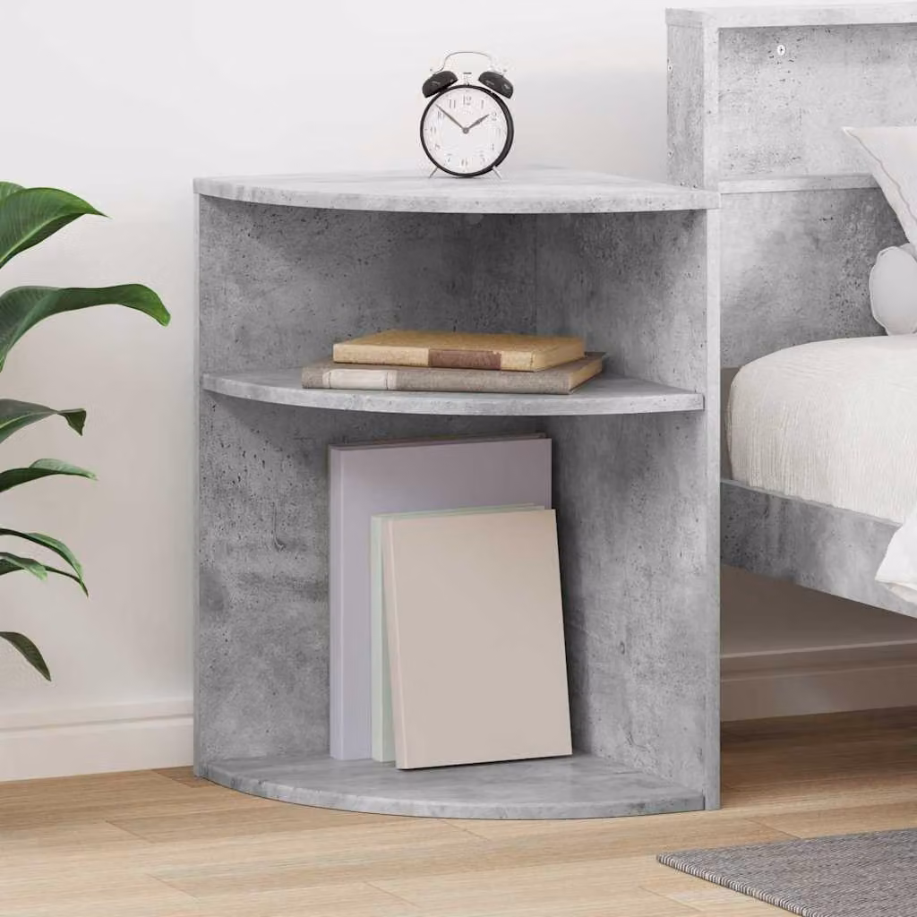 Tavolino moderno vidaXL in grigio cemento, L/P/H: 39,7 x 39,7 x 60 cm