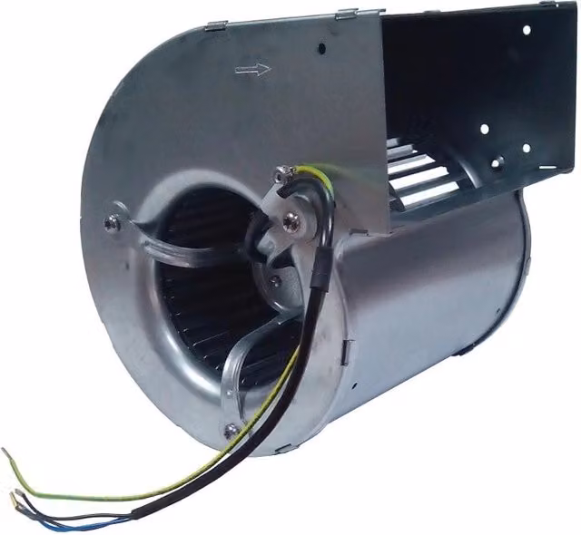 Motore Ventilatore Centrifugo EBM D2E097-BE01-02 per Stufa a Pellet, Colore Argento, Diametro: 147 mm, Potenza: 54W – 1