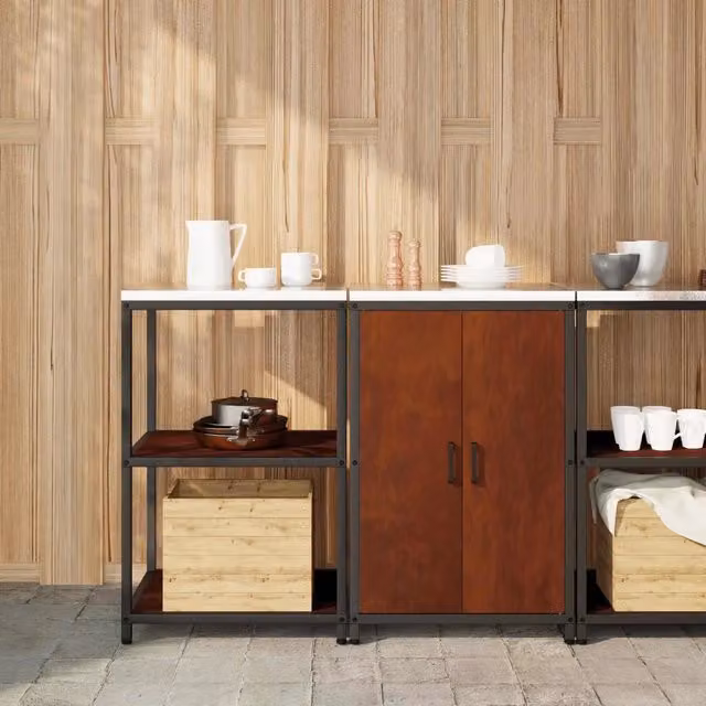 Set di Stoccaggio per Cucina HATTEM 2 pz Ruggine Acciaio 3392693