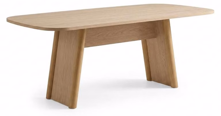 Tavolo con porta scorrevole, grande, spazioso, di colore beige, in stile moderno, nuovo