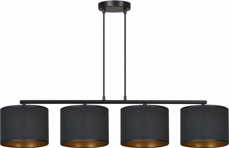 Lampadario Emibig 4xE27 60W HILDE 4 BL NERO 1054/4
