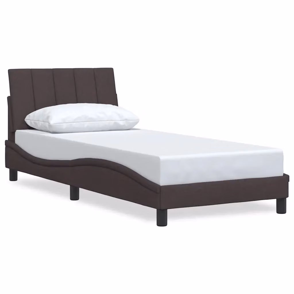 Giroletto Hanko vidaXL senza materasso in tessuto marrone scuro 90x190 cm – 2
