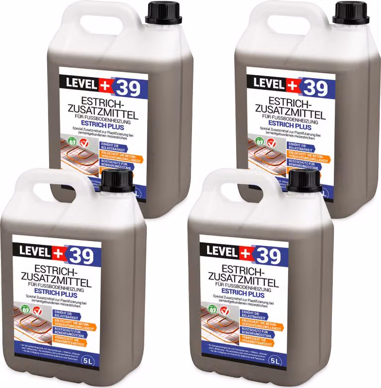 Plastificante per massetto con riscaldamento a pavimento 20L Level+39