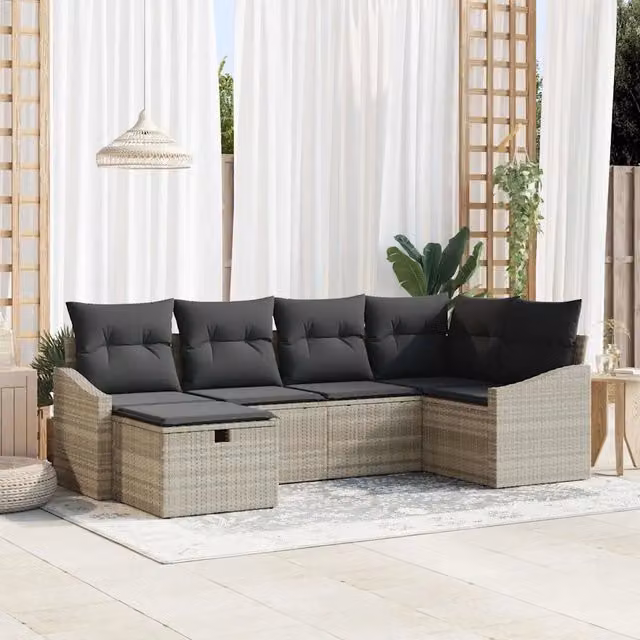 Set di divani 6 pz polyrattan 3360613