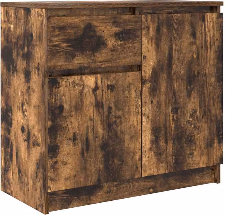 Credenza con Cassetto Rovere Fumo 71x35x65 cm in Truciolato