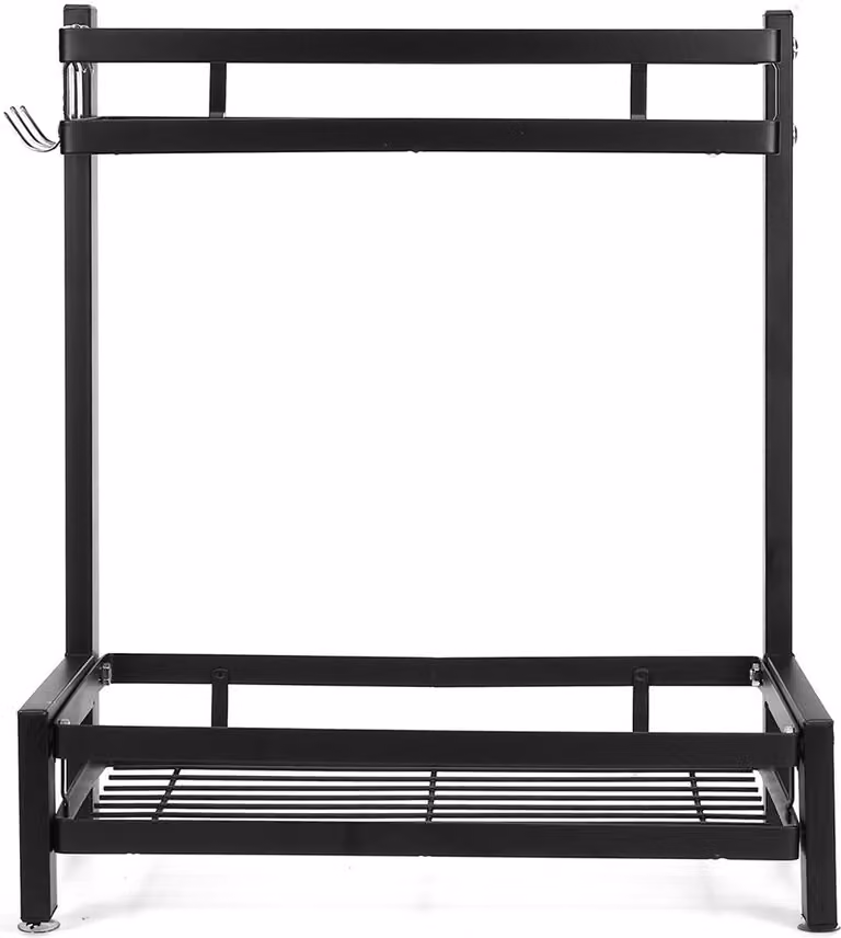organizzatore di scaffali da cucina a 2/3 livelli in acciaio inox per il piano di lavoro Kit di barattoli di spezie - .A 2 livelli