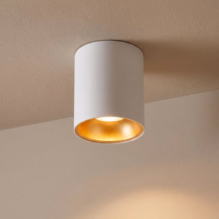 ORION Faretto da soffitto Starlight, rotondo, bianco dimmerabile, Bianco / Opale, Soggiorno / Sala da pranzo, Alluminio, Moderno, Faretto