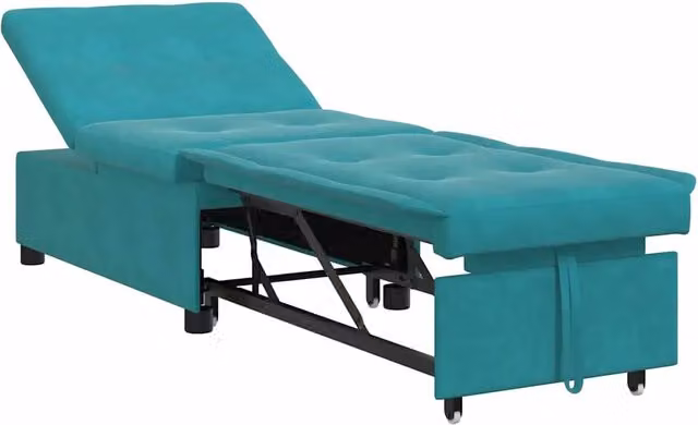 Divano letto | Sof¨¤ letto | Letto singolo Turchese 194 x 67 x 82 cm Velluto