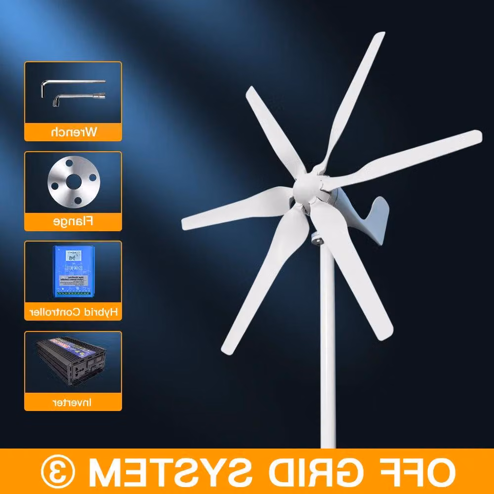 Turbina eolica - Generatore eolico - Sistema di energia eolica - Energia sostenibile - Potenza di 3000W - Basso punto di avviamento