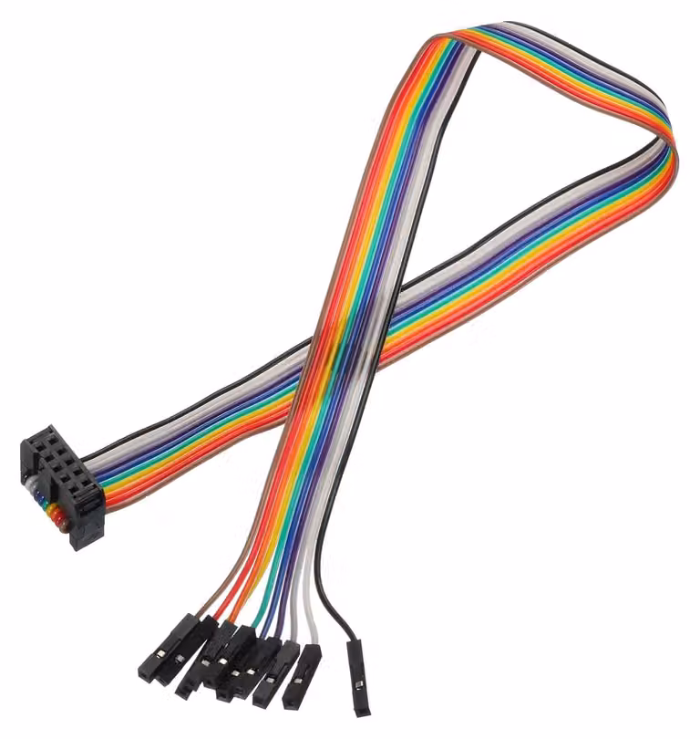 Cavo piatto IDC, arcobaleno, connettore FC, 10 pin, 2,54 mm
