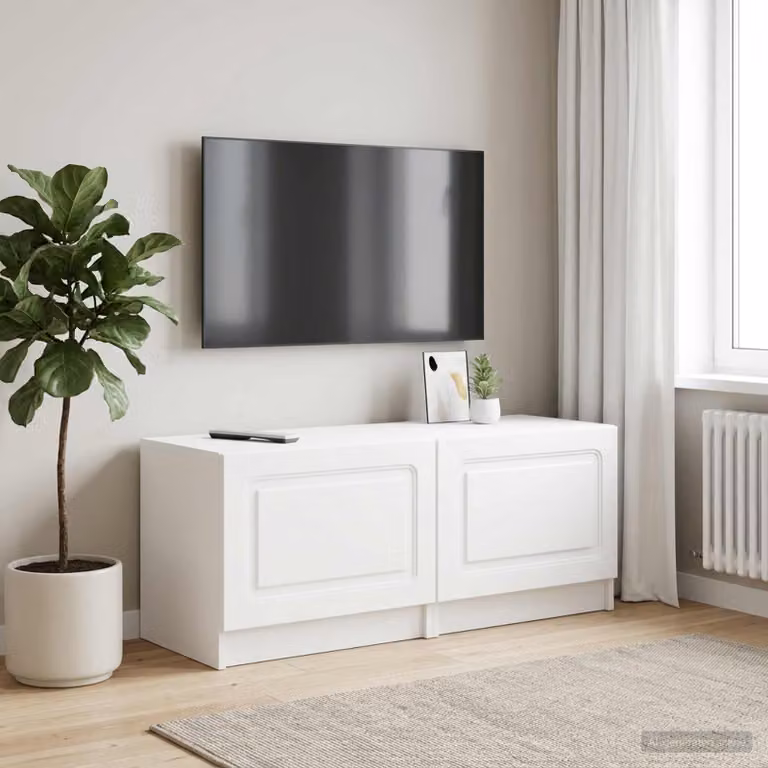 Mobile TV moderno vidaXL in legno MDF bianco