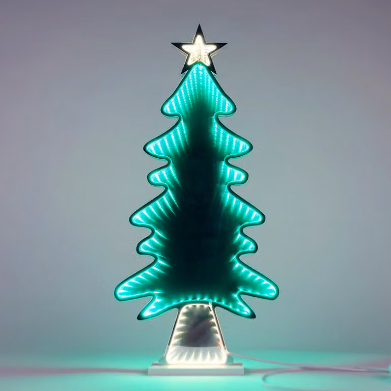 3.albero di Natale a 10 LED con effetto 3D - circa 22x8x50 cm / 161 LED - USB Infinity light for Christmas (albero)