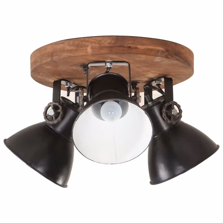vidaXL Lampada da soffitto in stile industriale 25 W Nero 42x27 cm E27