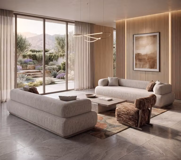 Divano moderno per soggiorno, set beige, 4 posti + 4 posti + 1 posto
